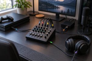 how to use a mixer for streaming audio