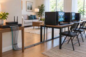 how to set up a lan party at home