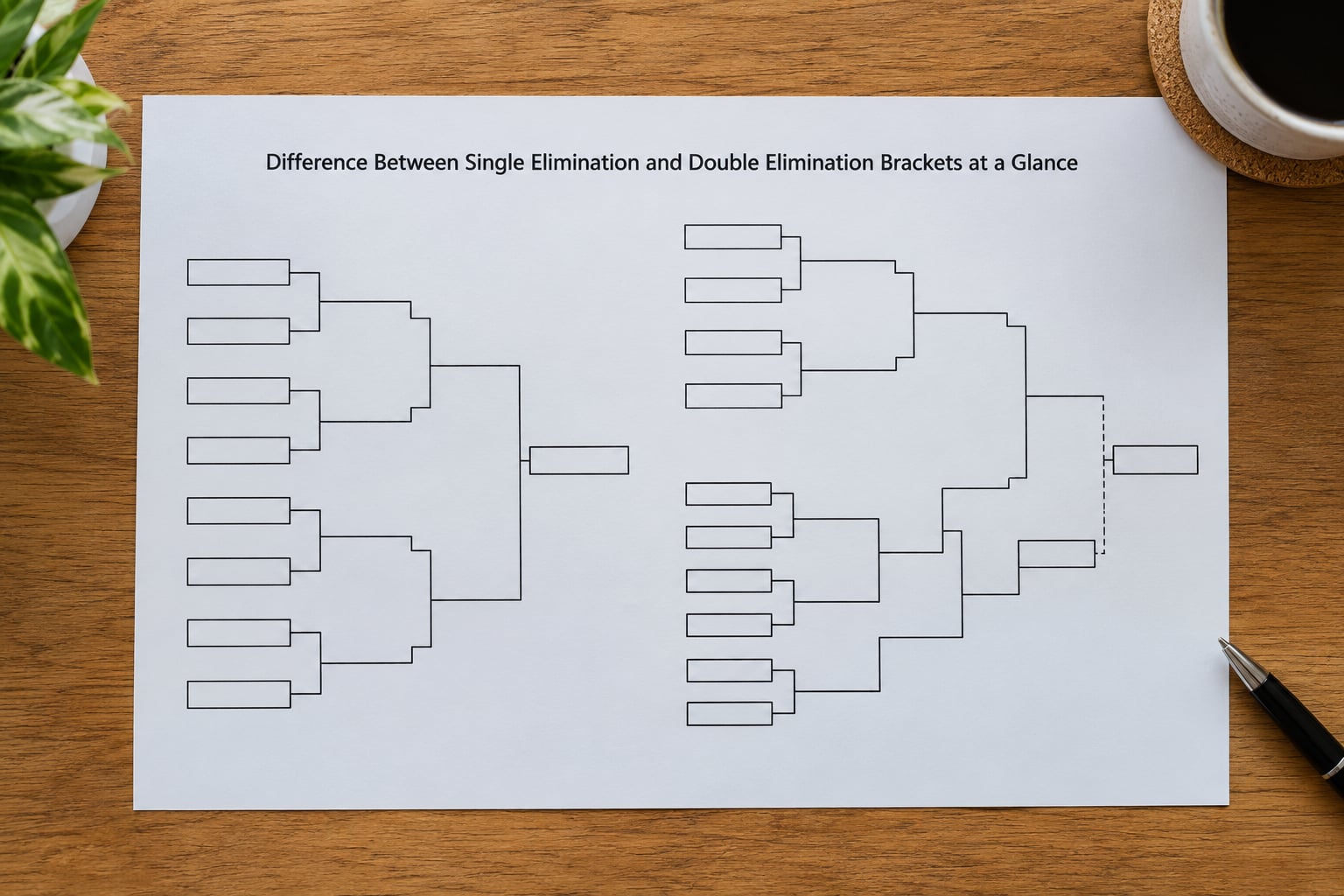 Difference Between Single Elimination and Double Elimination Brackets at a Glance