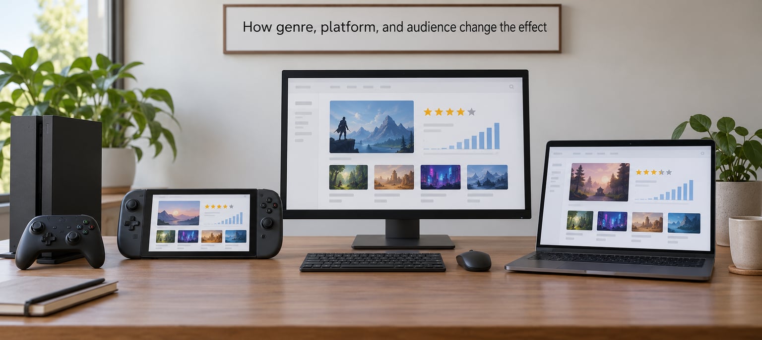 How genre, platform, and audience change the effect