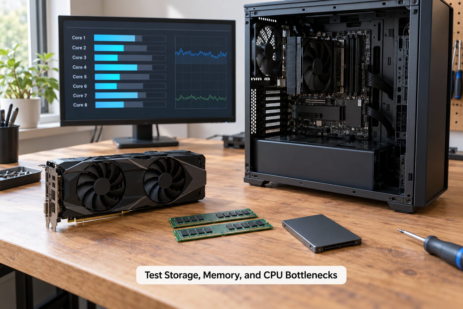 Test Storage, Memory, and CPU Bottlenecks