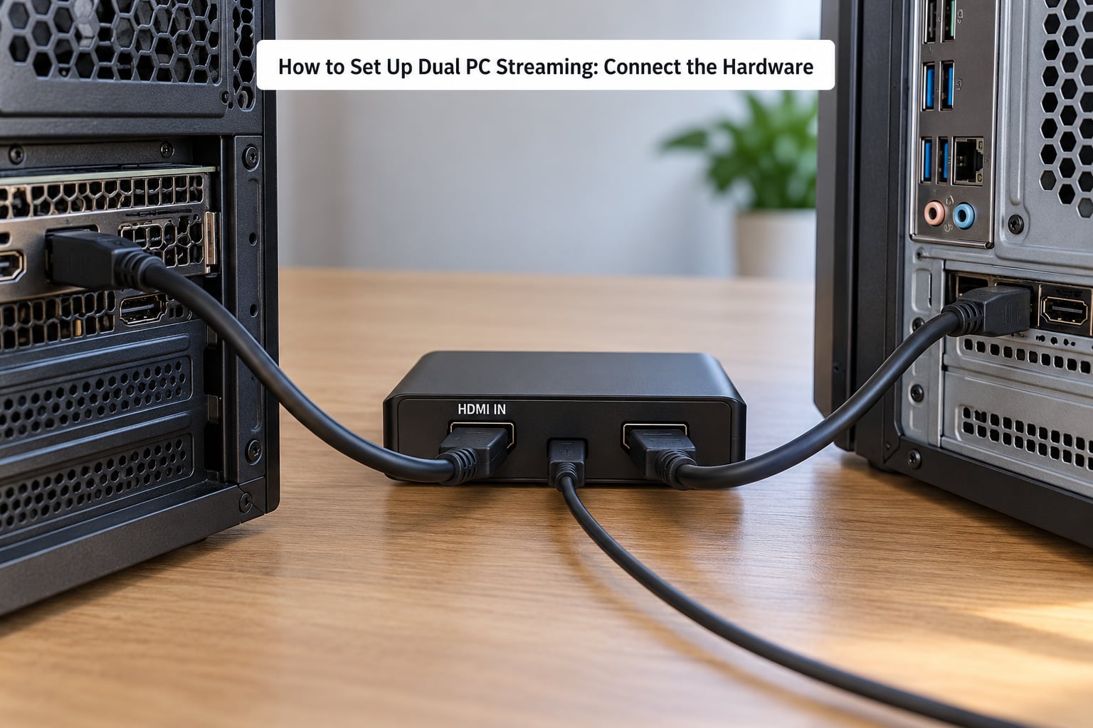How to Set Up Dual PC Streaming: Connect the Hardware