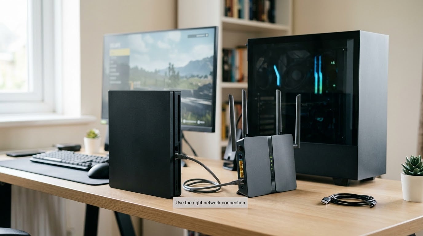 Use the right network connection