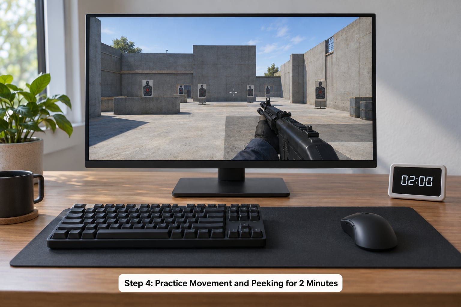 Step 4: Practice Movement and Peeking for 2 Minutes