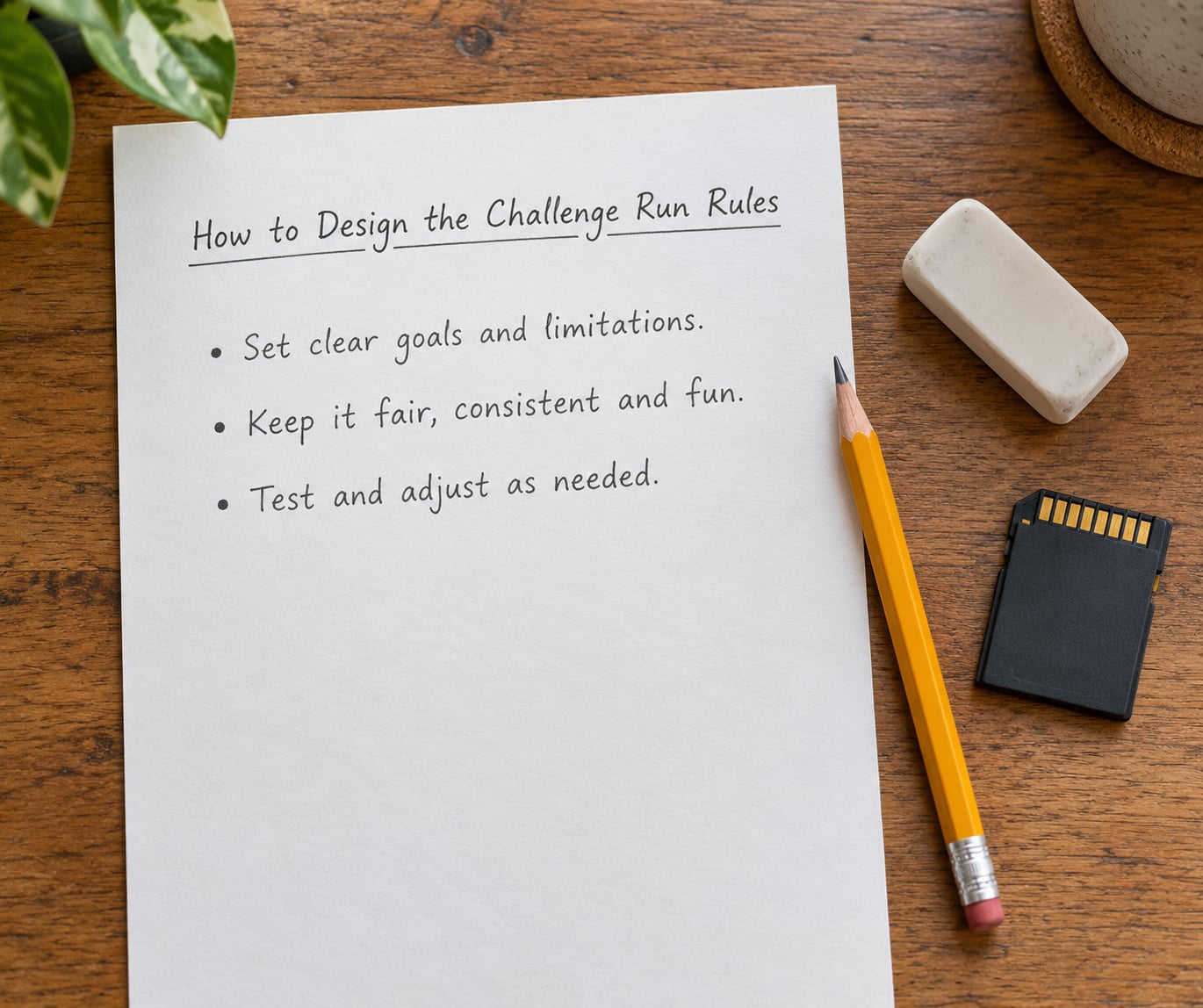 How to Design the Challenge Run Rules