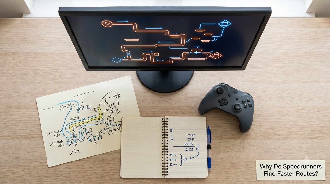 Why Do Speedrunners Find Faster Routes?